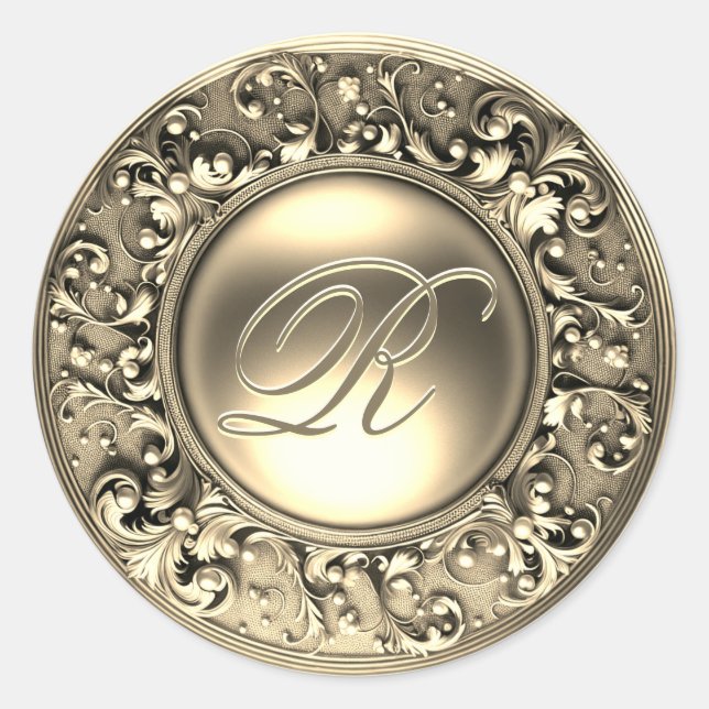 Personalized Monogram Gold Seal (Front)