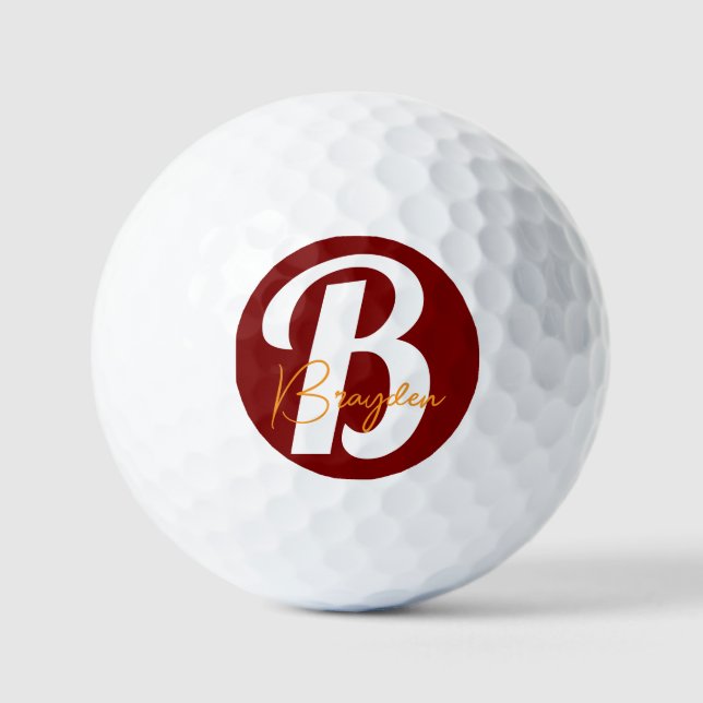 Personalized Monogram Golf Ball (Front)