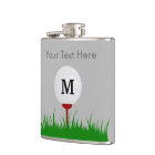 Personalized Monogram Golf Ball Flask