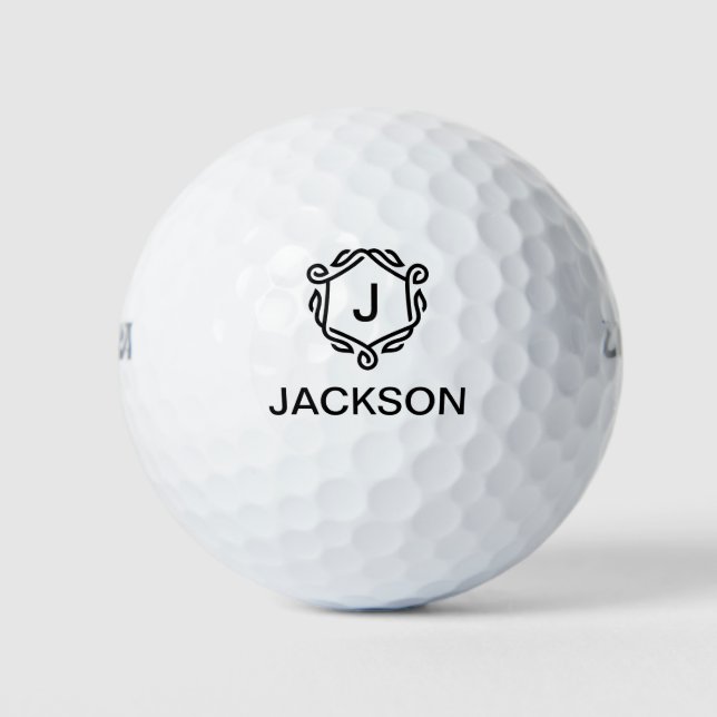 Personalized Monogram Golf Balls with Name  (Front)