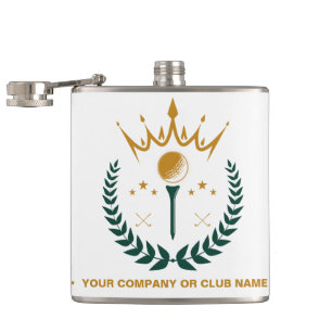 Personalized Monogram Golf Club Name Hip Flask