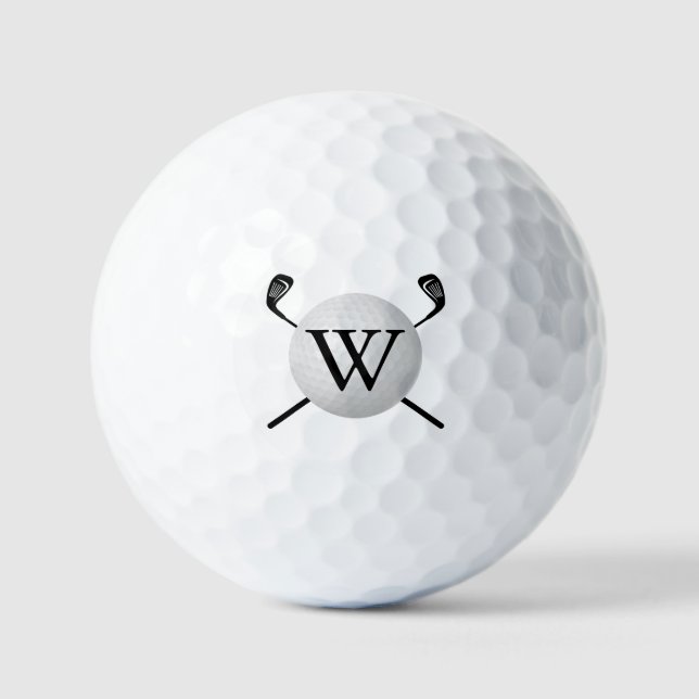 Personalized Monogram Golf Clubs And Golf Balls (Front)