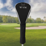 Personalized Monogram Golf Clubs Black And White Golf Head Cover<br><div class="desc">Personalize the monogram in classic typography to create a unique golf gift and keepsake for any golfer. Designed by Thisisnotme©</div>