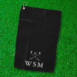 Personalized Monogram Golf Clubs Black And White Golf Towel<br><div class="desc">Personalize the monogram in classic typography to create a unique golf gift and keepsake for any golfer. Designed by Thisisnotme©</div>