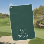 Personalized Monogram Golf Clubs Emerald Green Golf Towel<br><div class="desc">Personalize the monogram in classic typography to create a unique golf gift and keepsake for any golfer. Designed by Thisisnotme©</div>