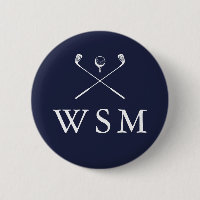 Personalized Monogram Golf Clubs Navy Blue