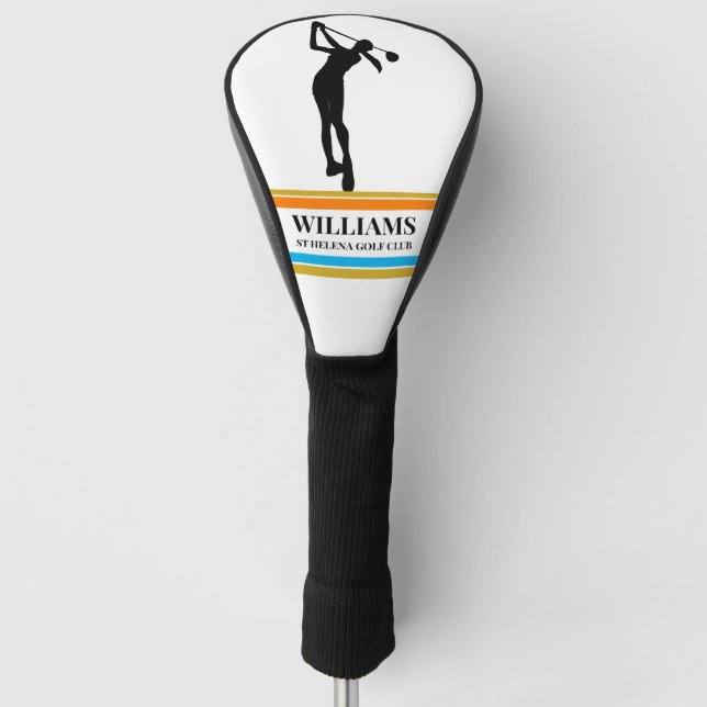  Personalized Monogram Golf Swing Golf He Head Cover (Front)