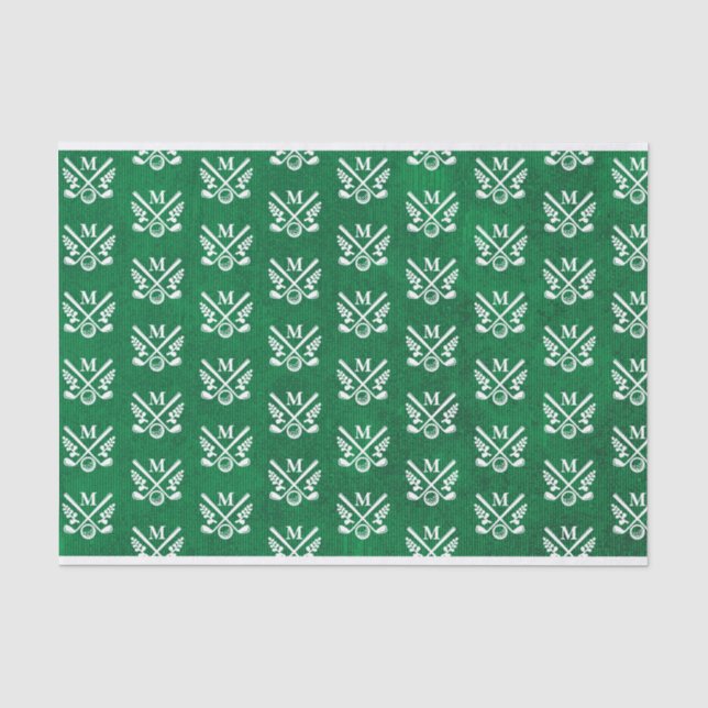 Personalized Monogram Golf Tissue Paper (Front)