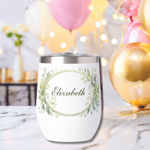Personalized Monogram Greenery Bridesmaid Gift