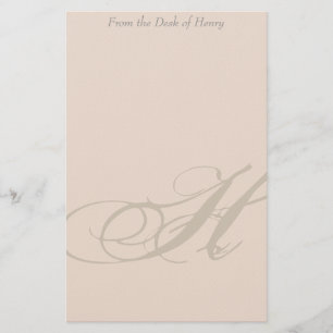 Personalized Monogram H Stationery