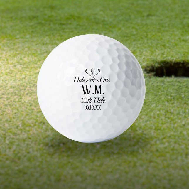 Personalized Monogram Hole in One Golf Balls (Personalized Monogram Hole in One Golf Balls)