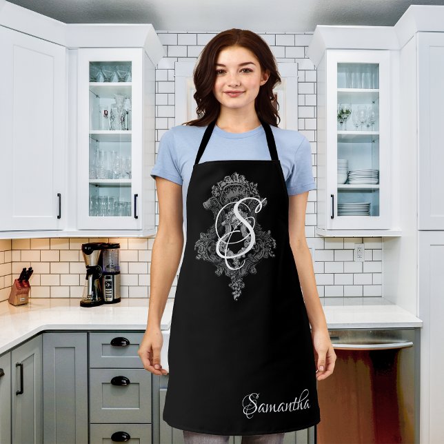Personalized Monogram Initial All-Over Print Apron (Creator Uploaded)