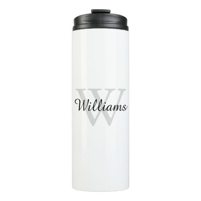 Personalized Monogram Initial and Name Thermal Tumbler (Front)