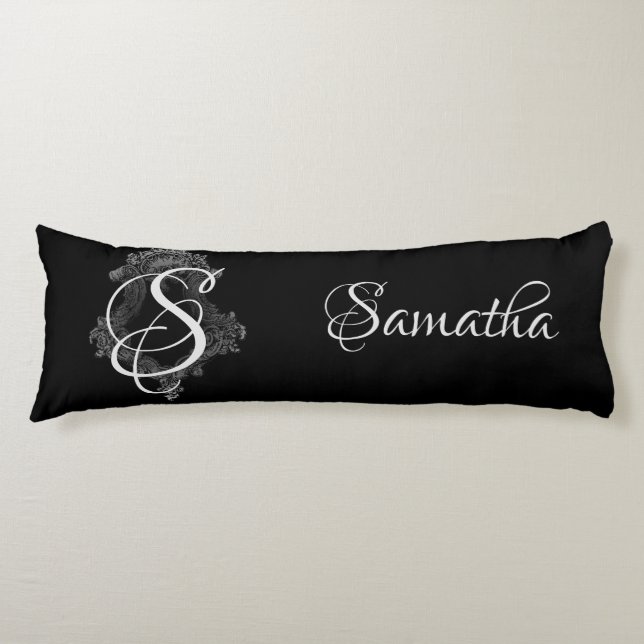 Personalized Monogram Initial Body Pillow (Front)