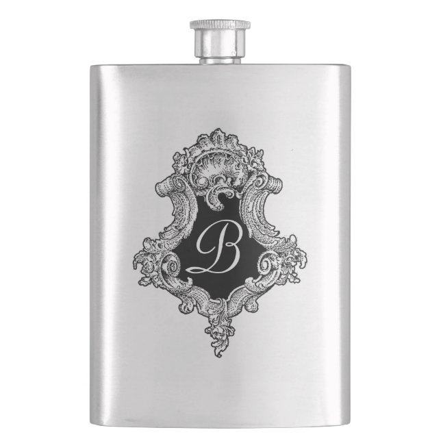 Personalized Monogram Initial Hip Flask (Front)