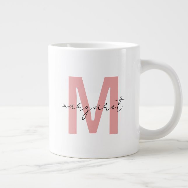 Personalized Monogram Initial Letters Name Large Coffee Mug (Right)
