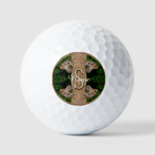 Personalized Monogram Initial Name Butterfly Art Golf Balls