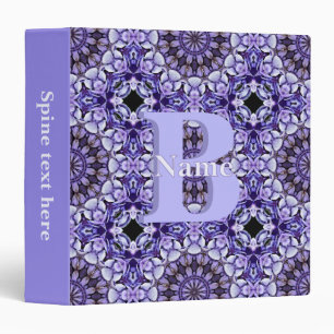 Personalized Monogram Initial Name Floral Art Binder