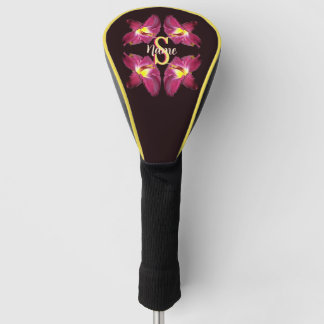 Personalized Monogram Initial Name Lily Art Golf Head Cover
