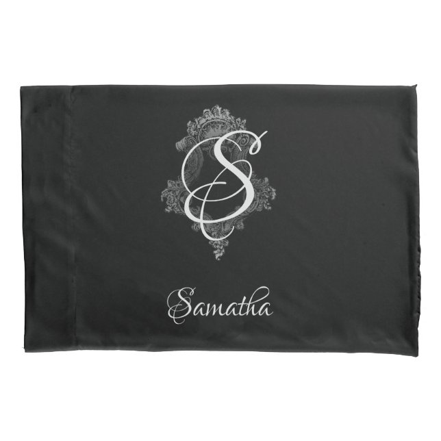 Personalized Monogram Initial  Pillowcase (Front)