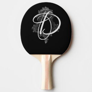 Personalized Monogram Initial Ping Pong Paddle