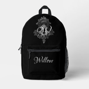 Personalized Monogram Initial Printed Backpack