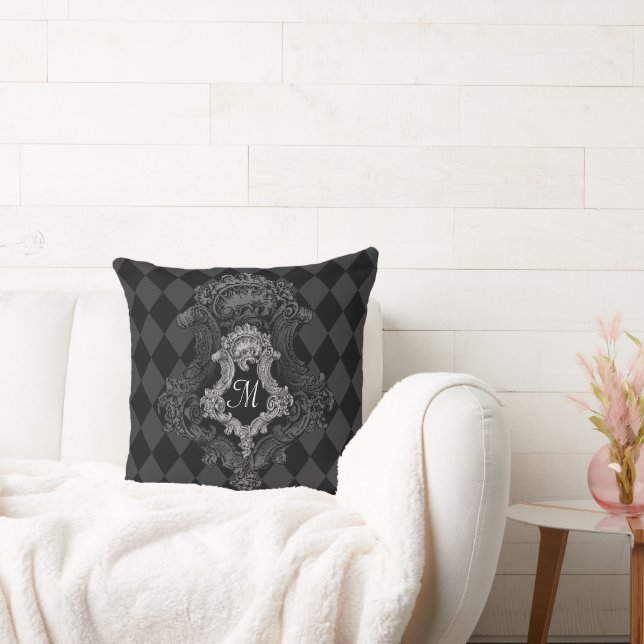 Personalized Monogram Initial Throw Pillow (Couch)