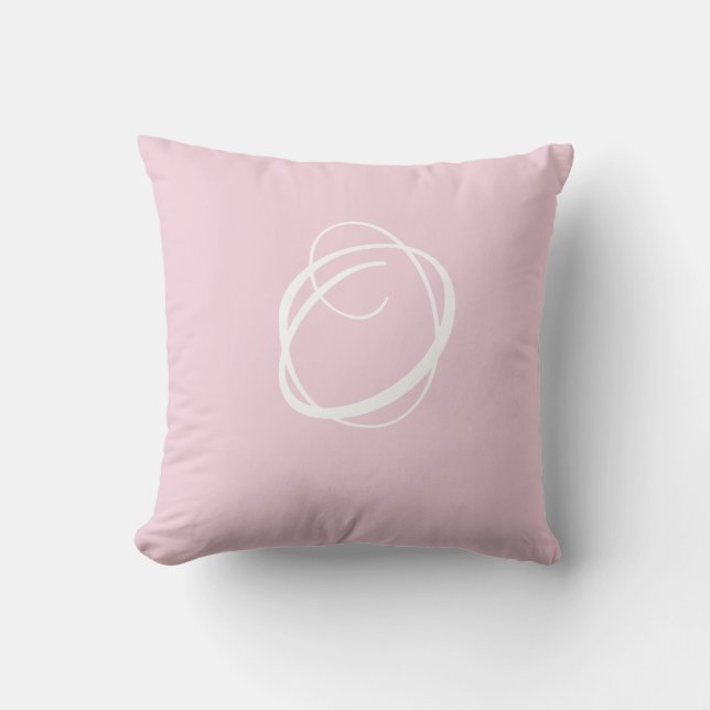 Personalized Monogram Initial Throw Pillow (Front)