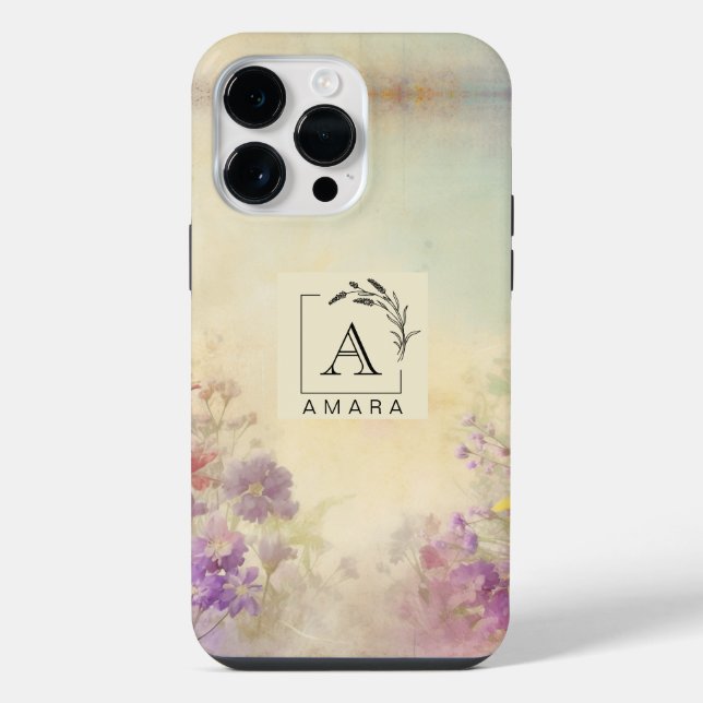 Personalized Monogram iPhone 14 Pro Max Case (Back)
