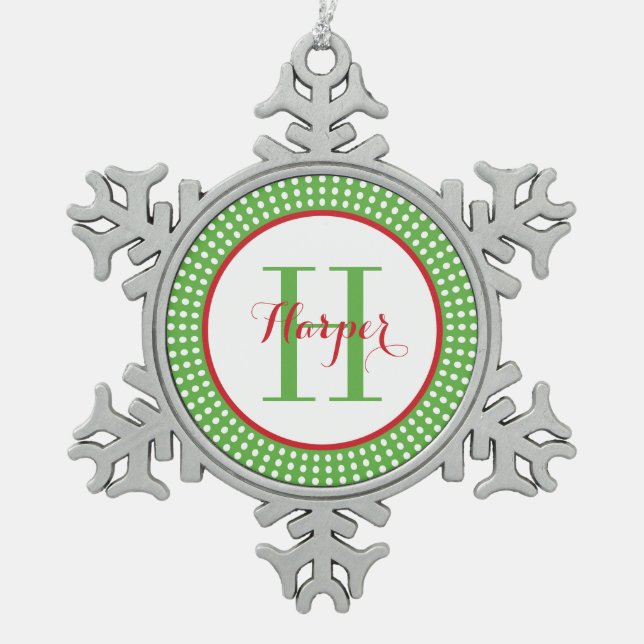 Personalized Monogram Keepsake Ornament (Front)