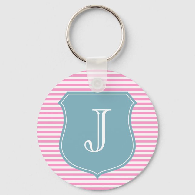 Personalized monogram keychain | initial J letter (Front)