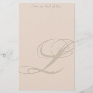 Personalized Monogram L Stationery