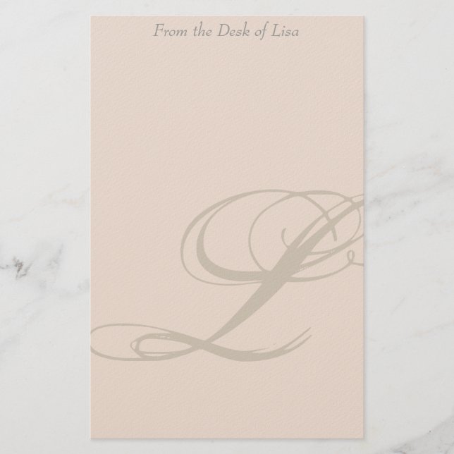 Personalized Monogram L Stationery (Front)