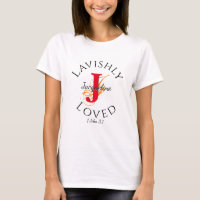 Personalized Monogram LAVISHLY LOVED Red J