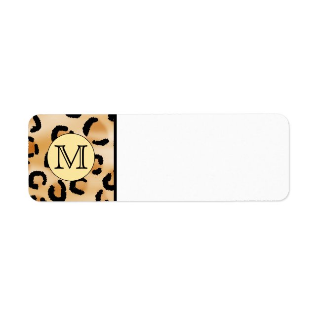 Personalized Monogram Leopard Print Pattern. (Front)