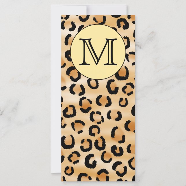 Personalized Monogram Leopard Print Pattern. (Front)
