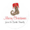 Personalized Monogram Leopard Stocking Sticker