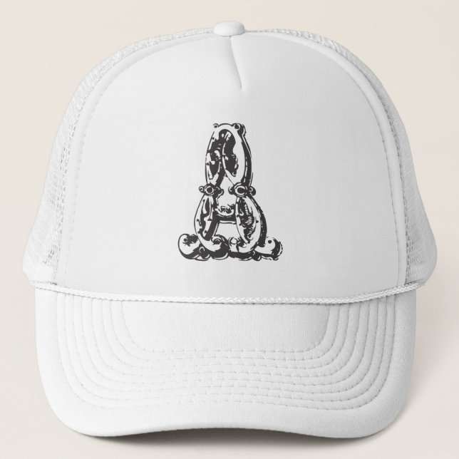 Personalized Monogram Letter A Baseball Hat (Front)