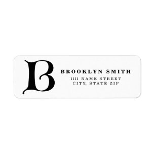 Personalized Monogram letter B - black colour