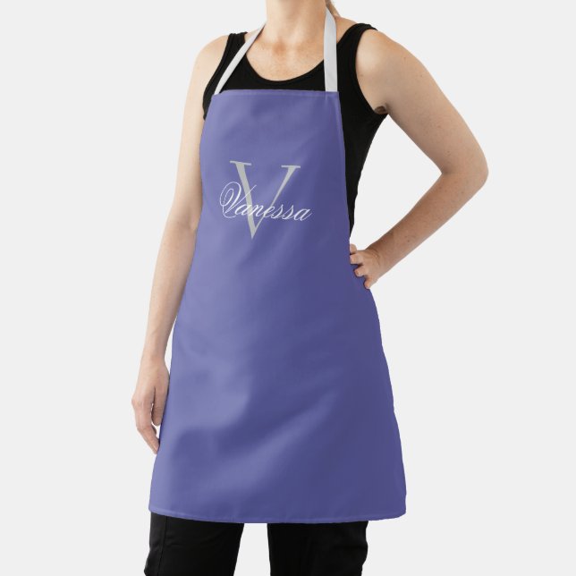 Personalized Monogram Letter/Name Periwinkle Apron (Insitu)