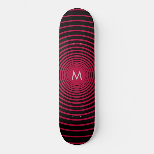 Personalized Monogram Letter Skateboard Your Colou (Front)