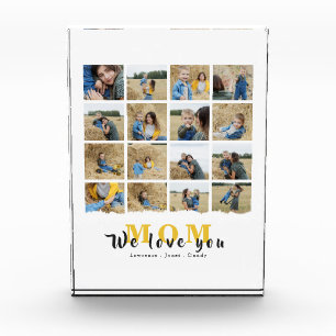 Personalized monogram Love You mom 16 Mother Photo Block