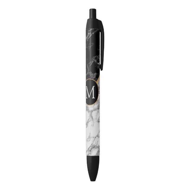 Personalized Monogram Marble Pen (Bottom (Vertical))