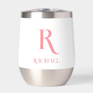 Personalized Monogram Minimal Stylish Pink