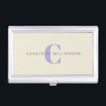 Personalized Monogram Minimalist Initial Elegant Business Card Holder<br><div class="desc">Keep your business cards organized in style with this personalized monogram business card holder. Featuring a minimalist design with a bold initial and elegant typography,  this sleek case is perfect for professionals,  entrepreneurs,  and business owners. A sophisticated and practical accessory for networking events,  meetings,  or daily office use.</div>