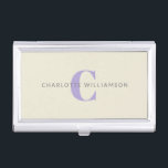 Personalized Monogram Minimalist Initial Elegant Business Card Holder<br><div class="desc">Keep your business cards organized in style with this personalized monogram business card holder. Featuring a minimalist design with a bold initial and elegant typography,  this sleek case is perfect for professionals,  entrepreneurs,  and business owners. A sophisticated and practical accessory for networking events,  meetings,  or daily office use.</div>