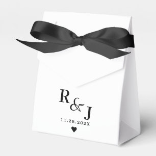 Personalized Monogram Modern Elegance Wedding Favor Box