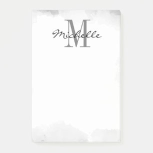 Personalized Monogram Modern Minimalist Feminine Post-it Notes