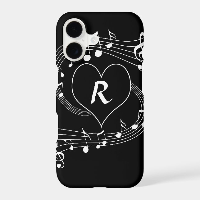Personalized Monogram Musical notes heart (Back)