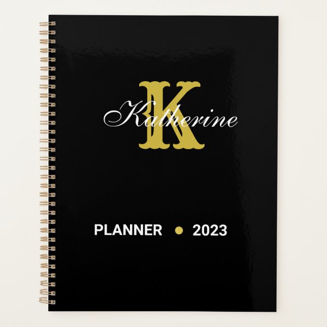 Personalized Monogram  Name And Initial Planner (Front)
